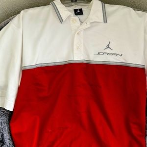 Men’s Jordan red and white shirt